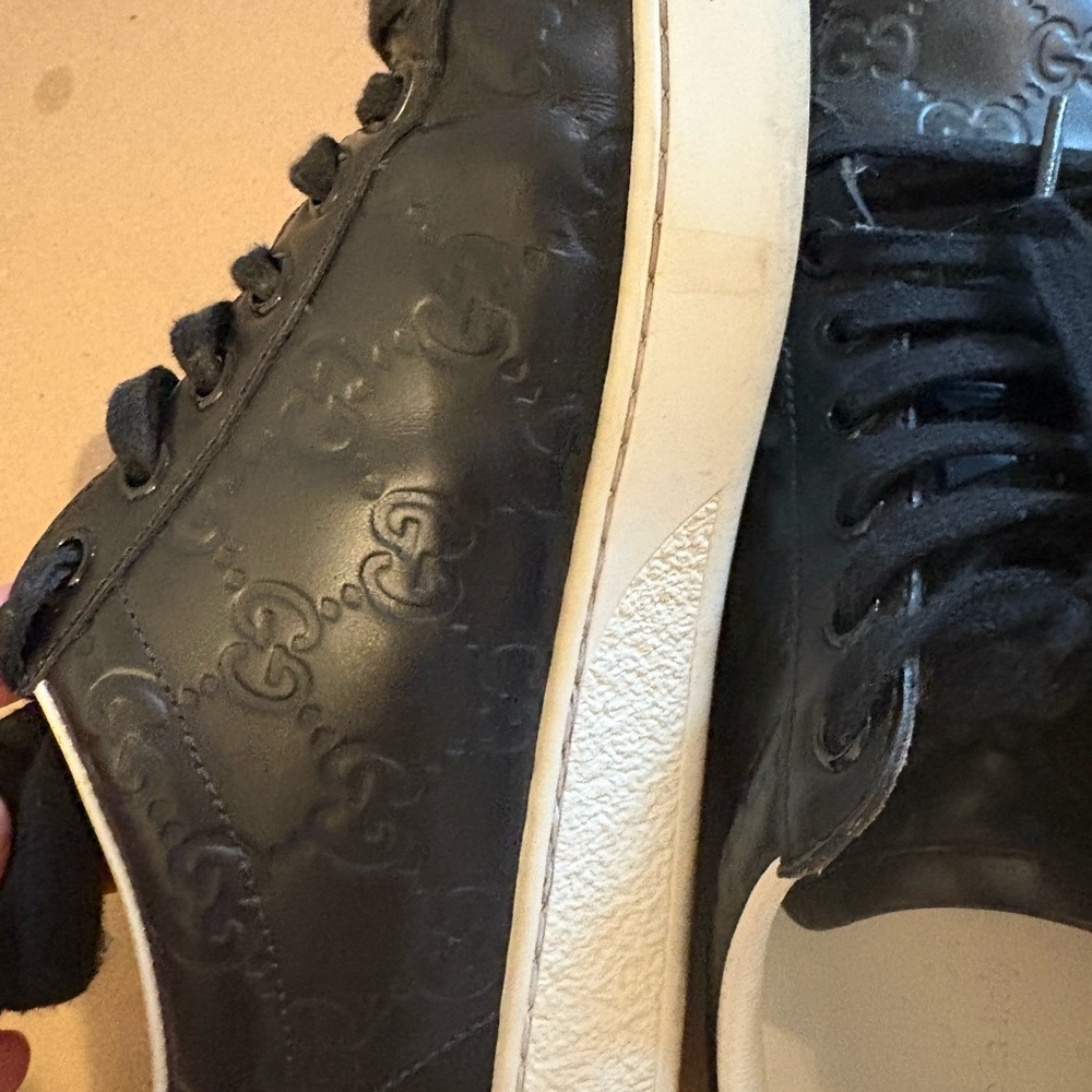 Gucci Black Embossed Loafers